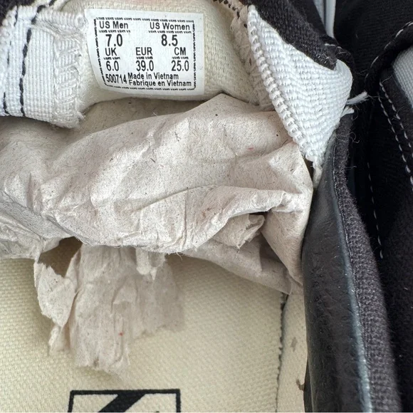 Vans Black and White Slip-On Loafers with Elastic Panels - Picture 5 of 5